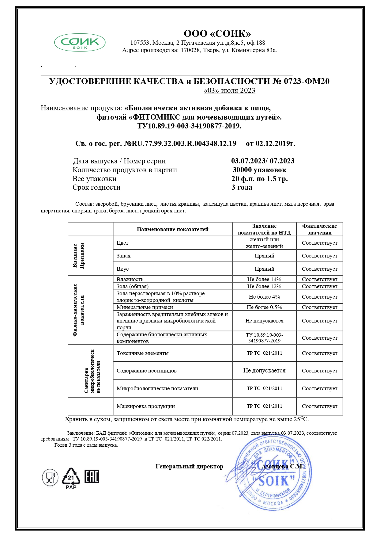 Паспорт №072023